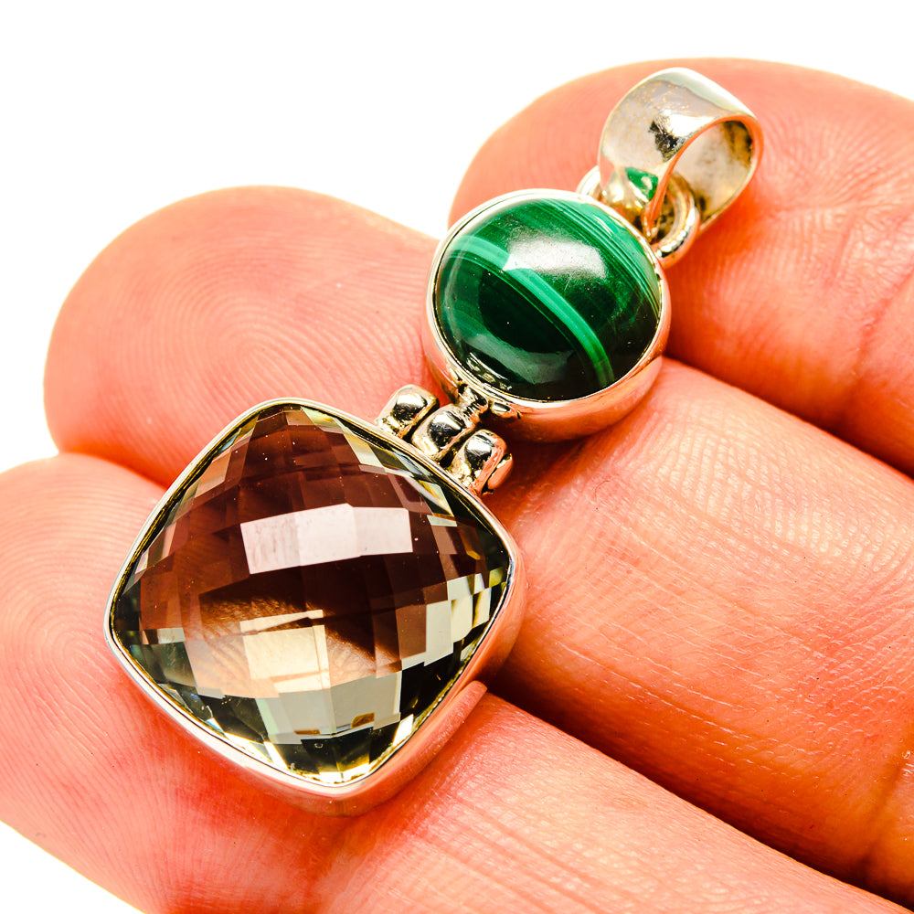 Green Amethyst Pendants handcrafted by Anasilvercos - PD758045