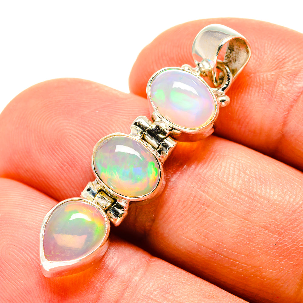 Ethiopian Opal Pendants handcrafted by Anasilvercos - PD758049