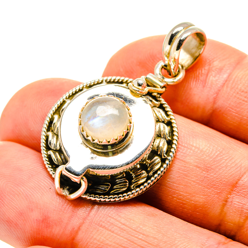 Rainbow Moonstone Pendants handcrafted by Anasilvercos - PD758053