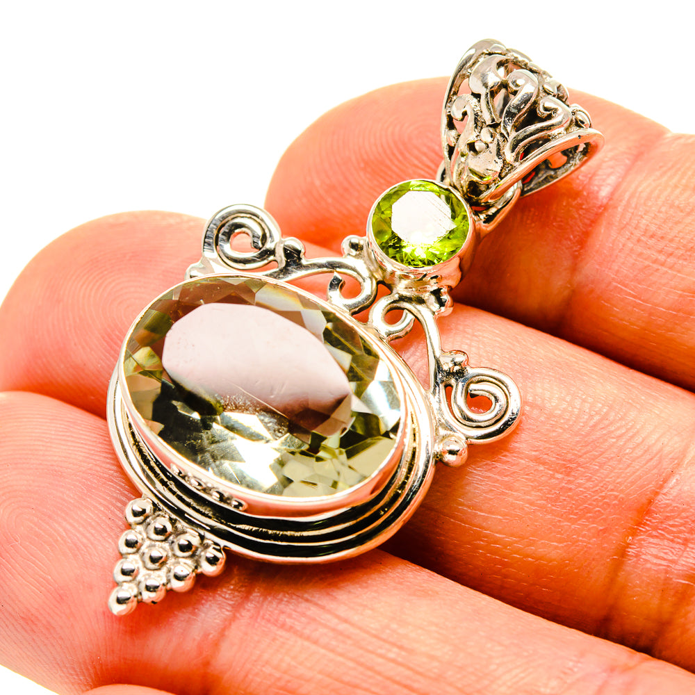 Green Amethyst Pendants handcrafted by Anasilvercos - PD758056