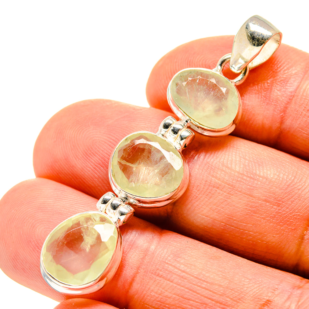 Prehnite Pendants handcrafted by Anasilvercos - PD758075