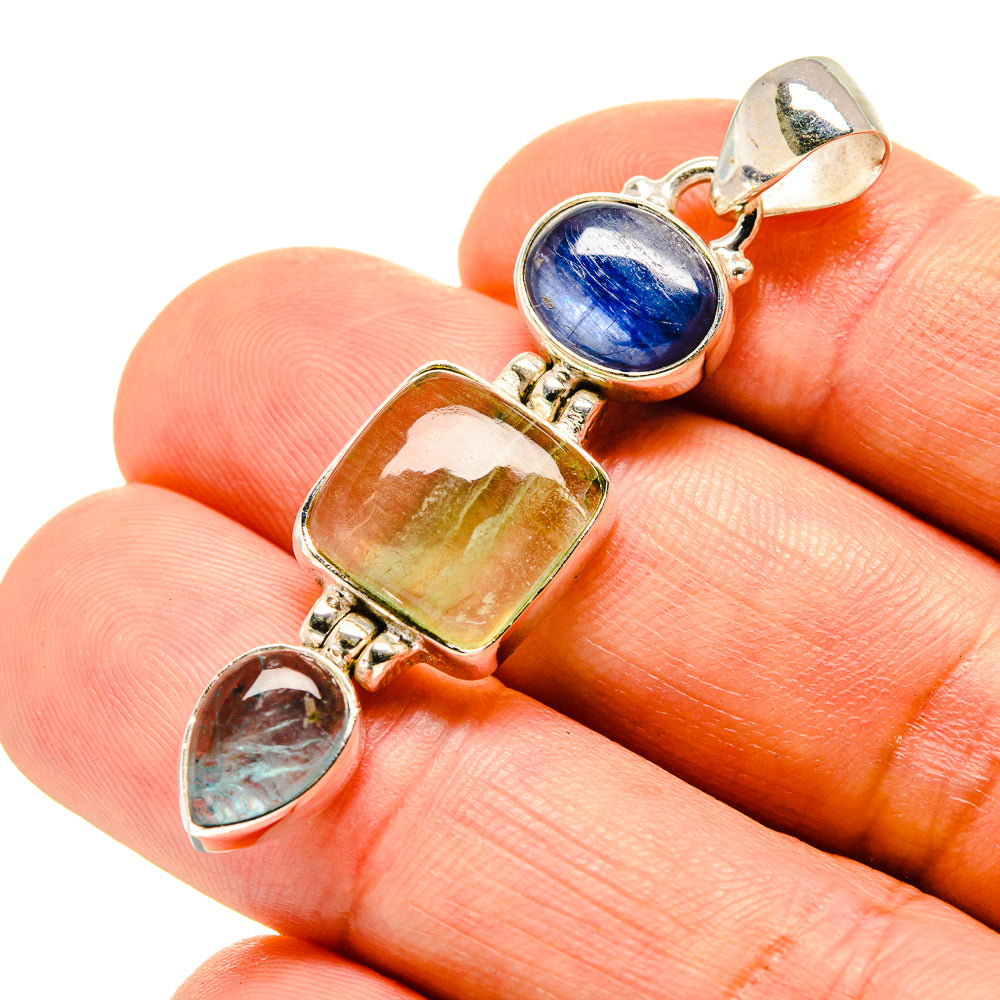 Green Fluorite Pendants handcrafted by Anasilvercos - PD758083