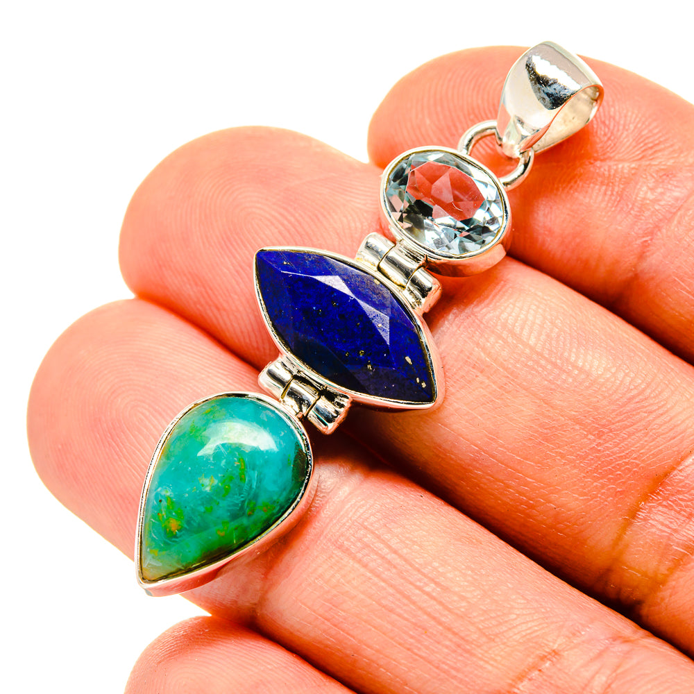 Chrysocolla Pendants handcrafted by Anasilvercos - PD758085