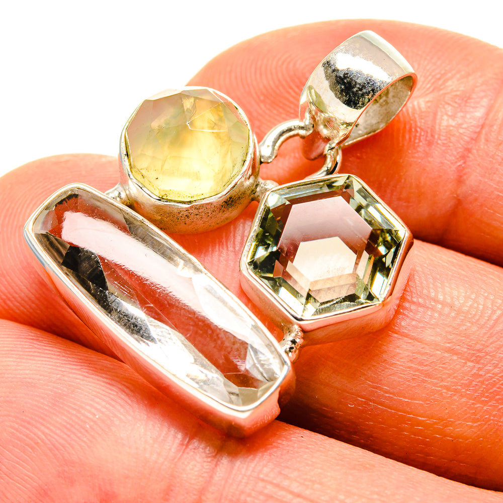 Green Amethyst Pendants handcrafted by Anasilvercos - PD758096