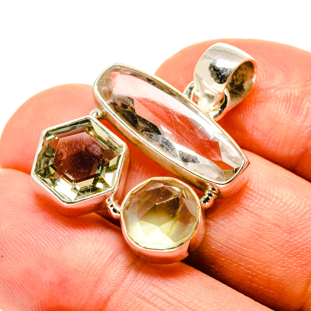 Green Amethyst Pendants handcrafted by Anasilvercos - PD758097