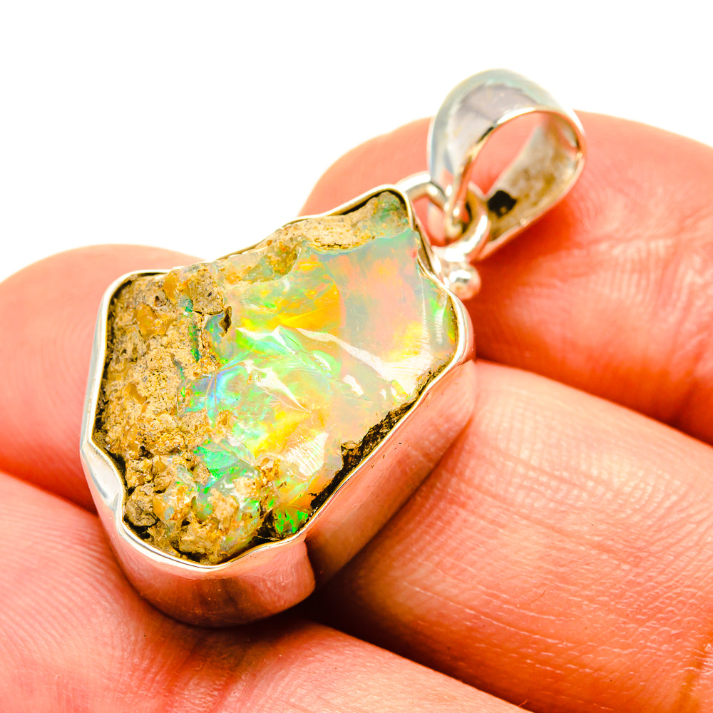 Ethiopian Opal Pendants handcrafted by Anasilvercos - PD758120