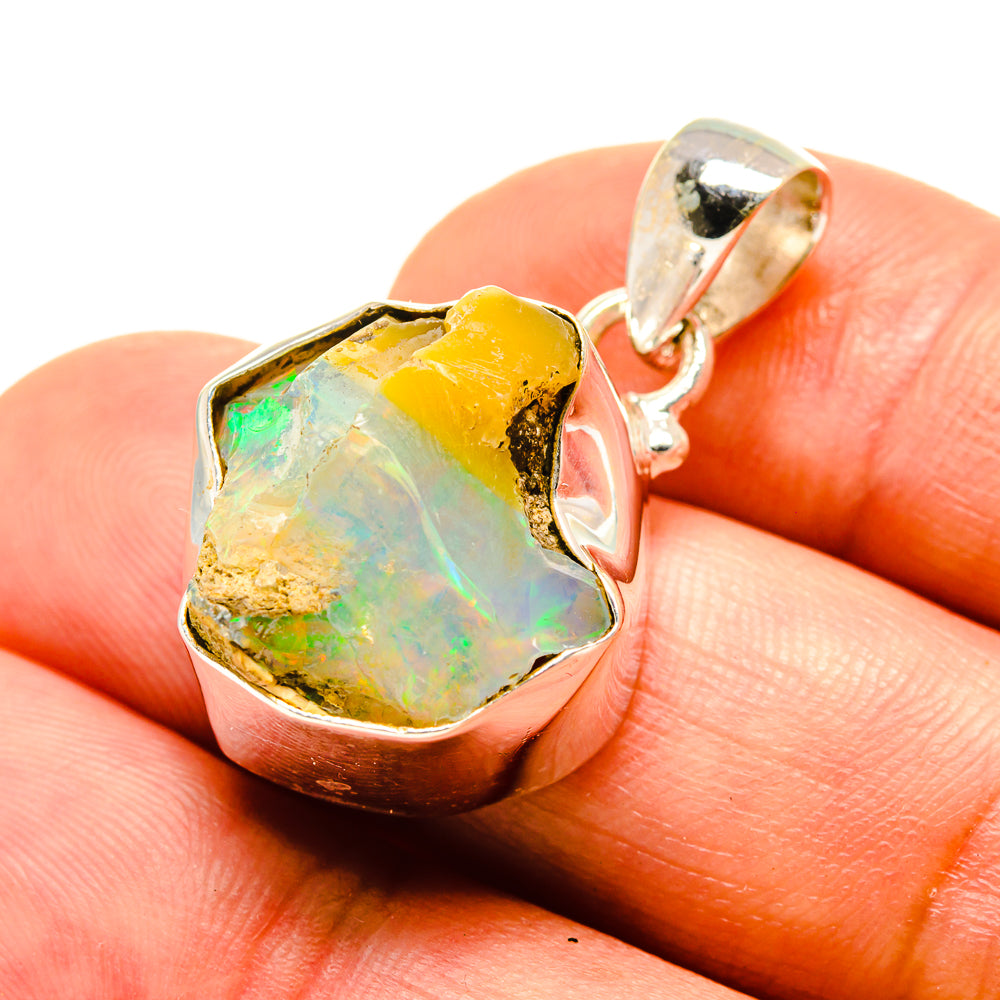 Ethiopian Opal Pendants handcrafted by Anasilvercos - PD758122