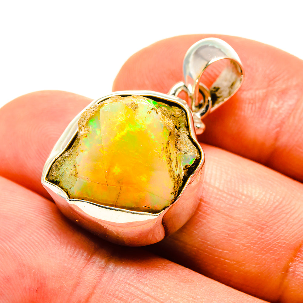 Ethiopian Opal Pendants handcrafted by Anasilvercos - PD758123