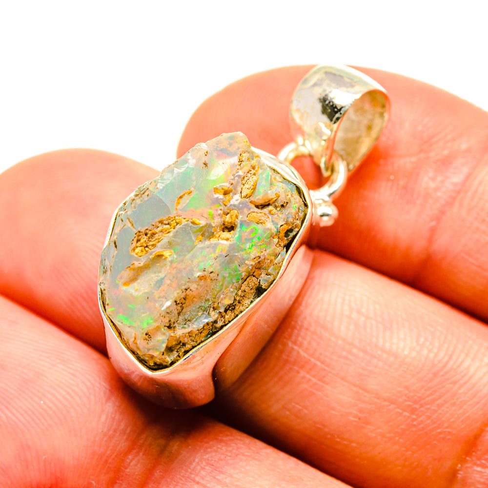 Ethiopian Opal Pendants handcrafted by Anasilvercos - PD758124