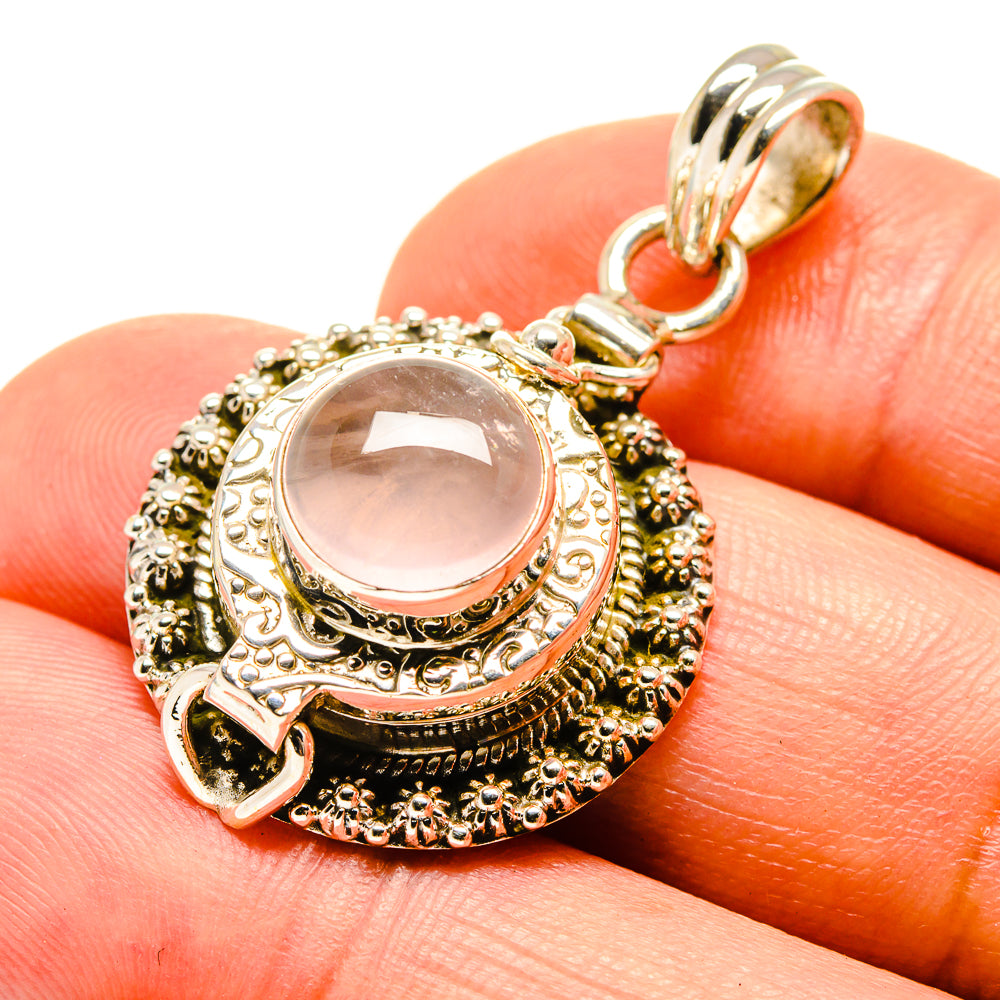Rose Quartz Pendants handcrafted by Anasilvercos - PD758127