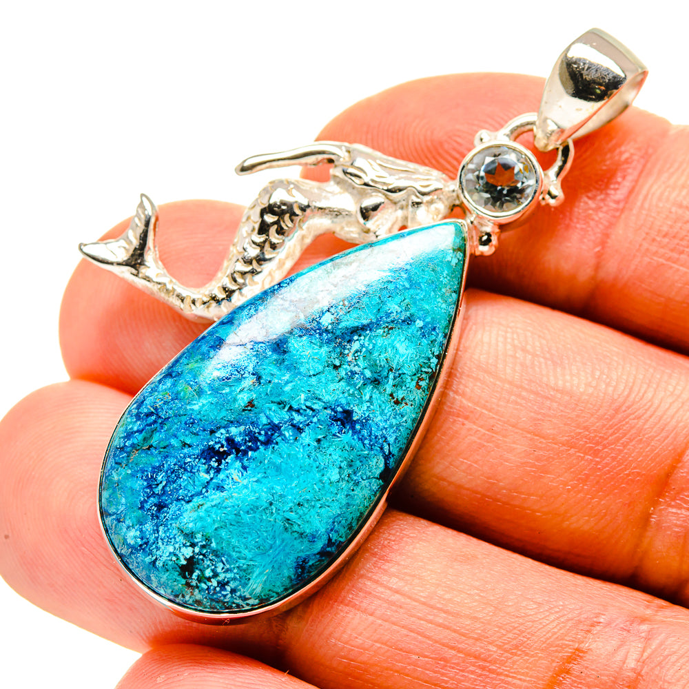 Chrysocolla Pendants handcrafted by Anasilvercos - PD758144