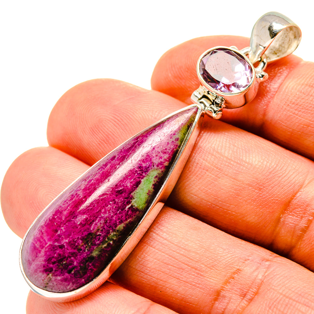 Ruby Zoisite Pendants handcrafted by Anasilvercos - PD758164