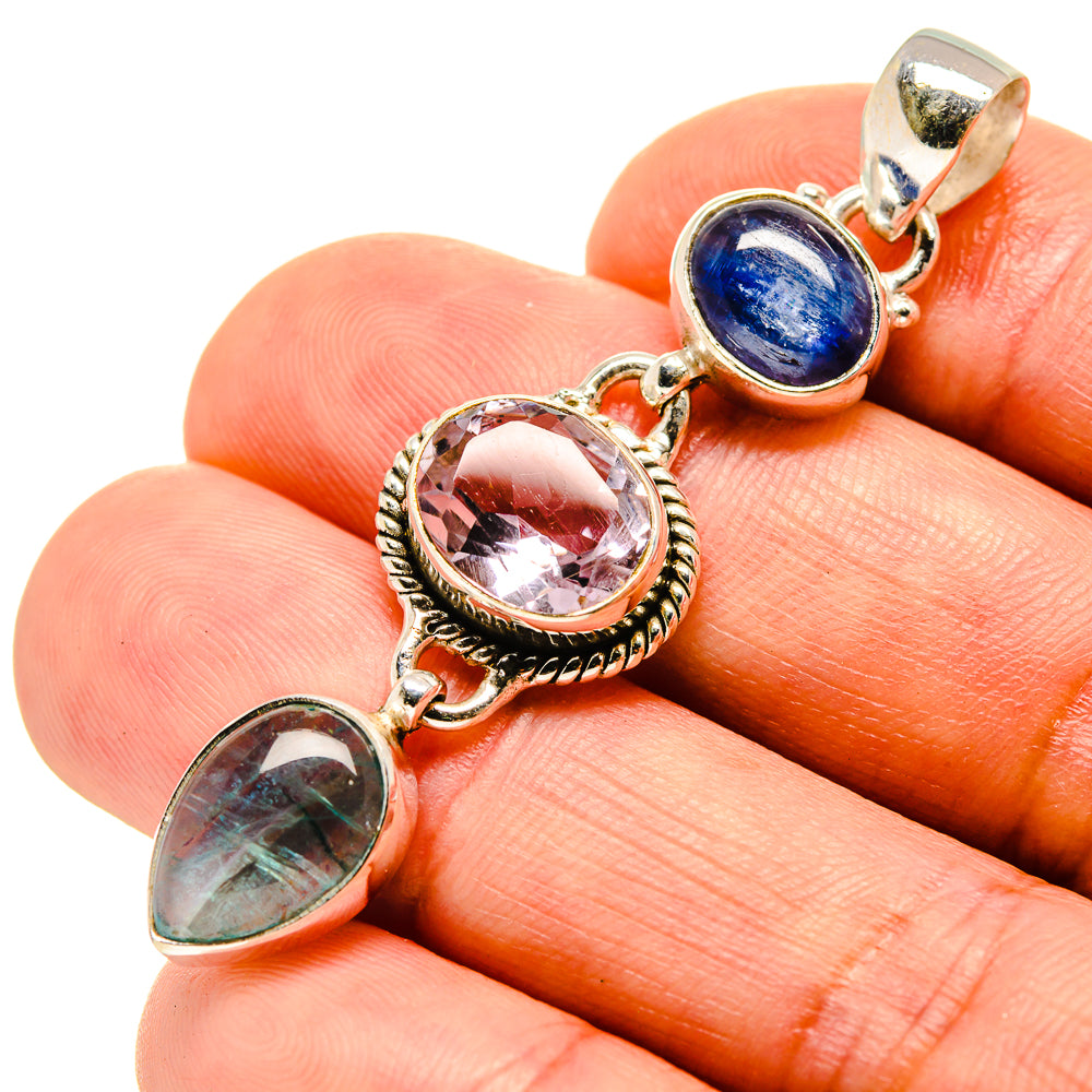 Blue Fluorite Pendants handcrafted by Anasilvercos - PD758167