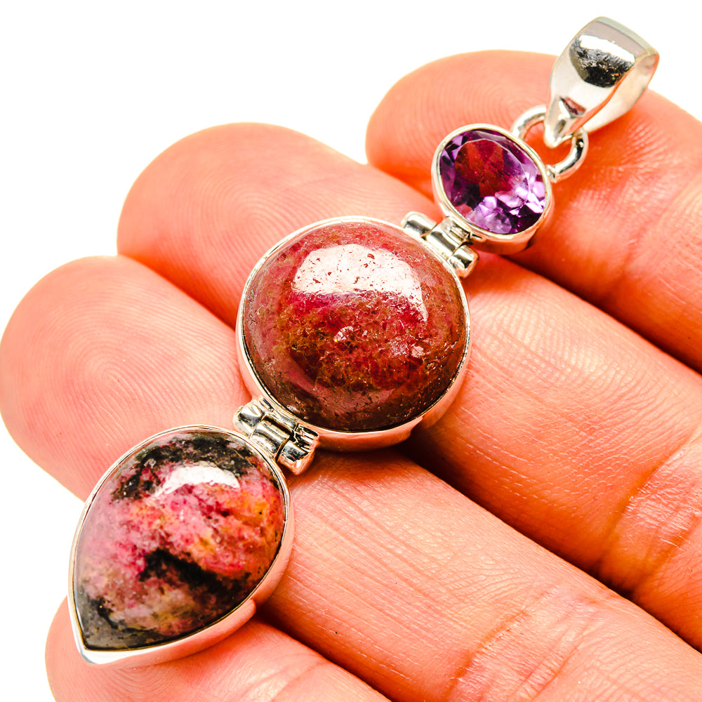 Rhodonite Pendants handcrafted by Anasilvercos - PD758172