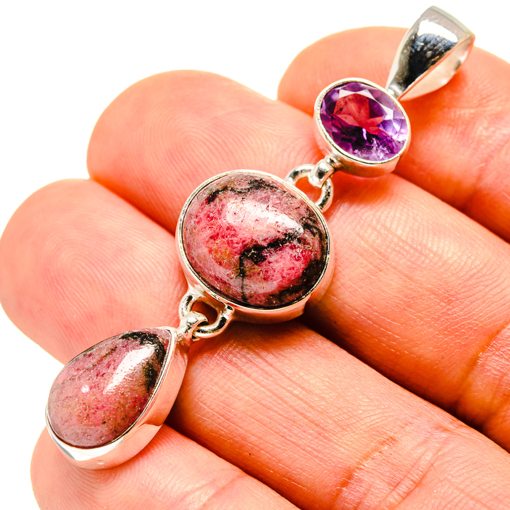 Rhodonite Pendants handcrafted by Anasilvercos - PD758173