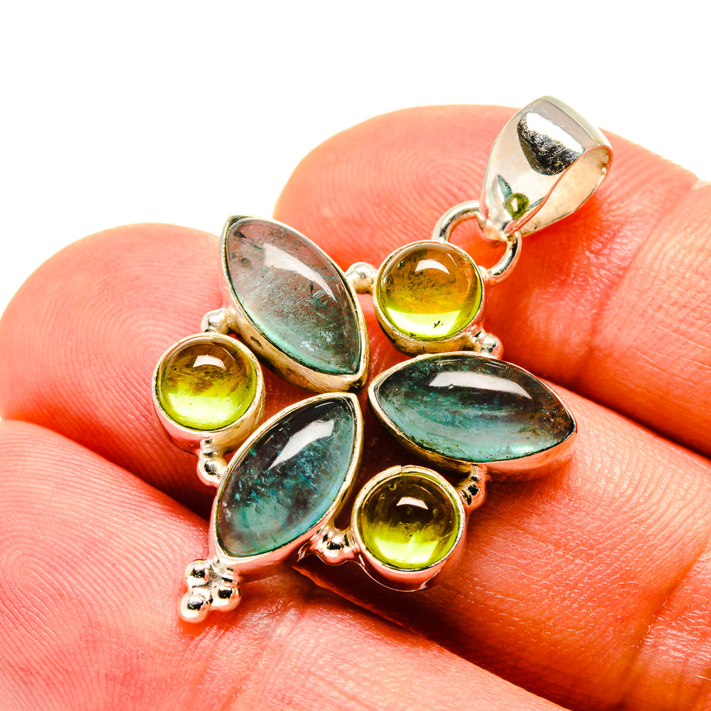 Blue Fluorite Pendants handcrafted by Anasilvercos - PD758186