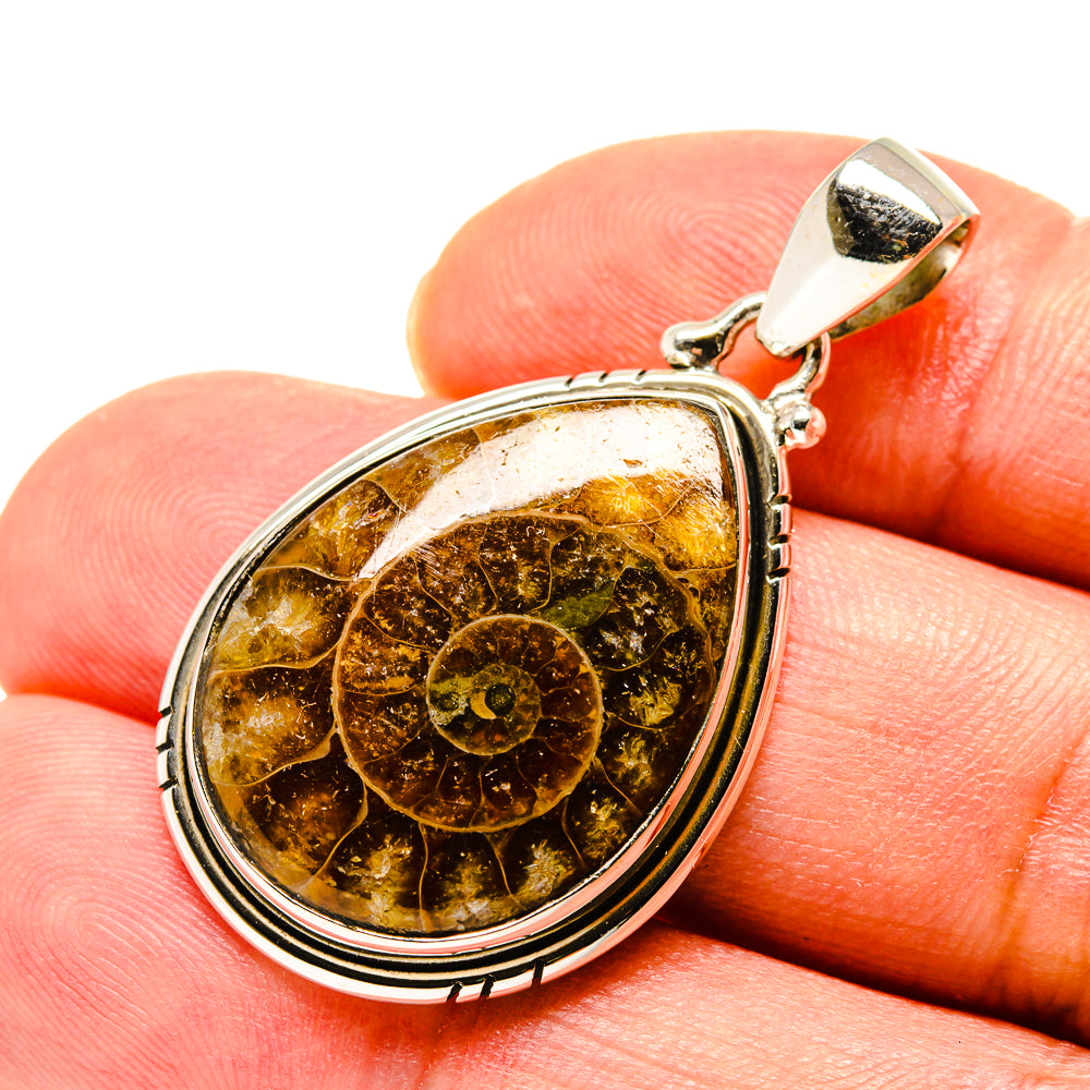 Ammonite Fossil Pendants handcrafted by Anasilvercos - PD758192