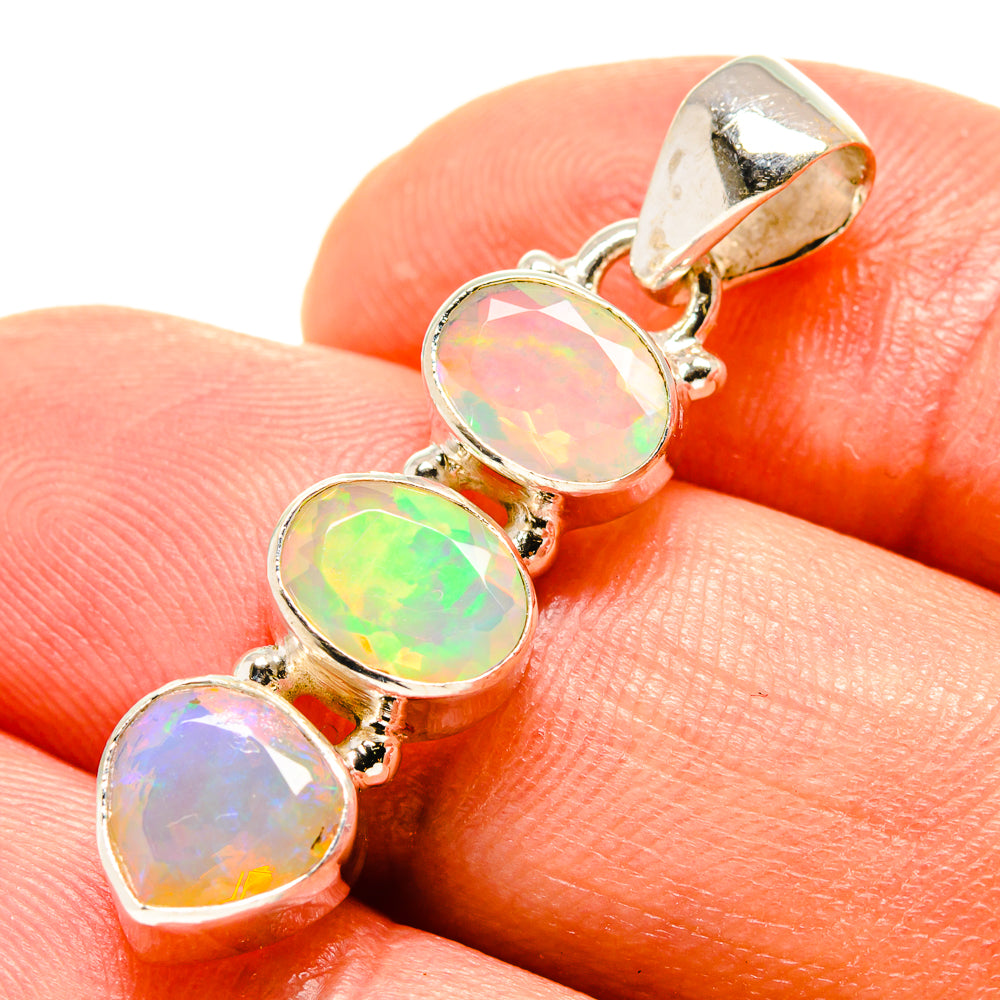 Ethiopian Opal Pendants handcrafted by Anasilvercos - PD758196
