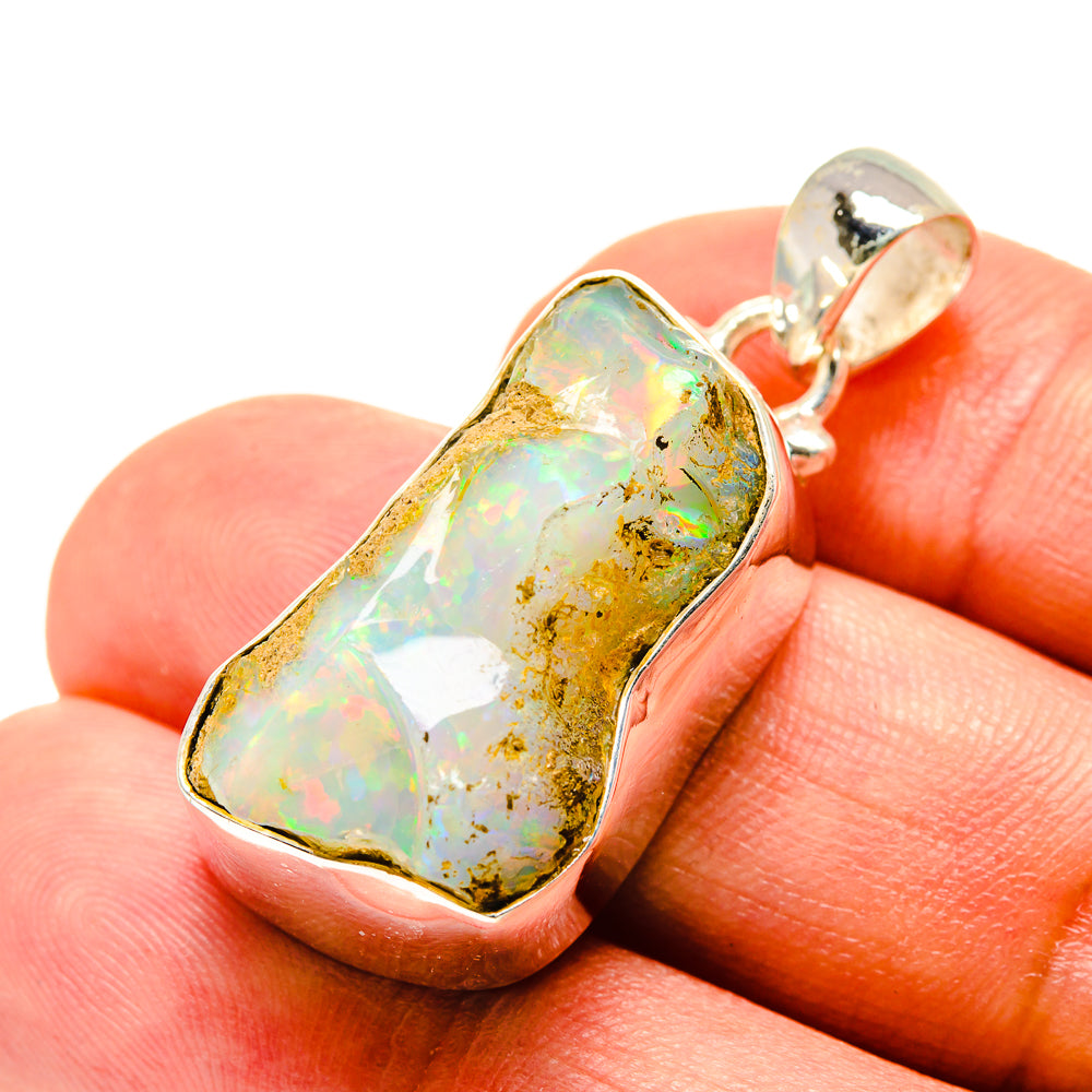 Ethiopian Opal Pendants handcrafted by Anasilvercos - PD758203