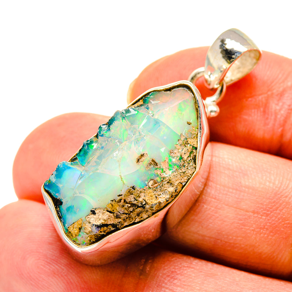 Ethiopian Opal Pendants handcrafted by Anasilvercos - PD758205