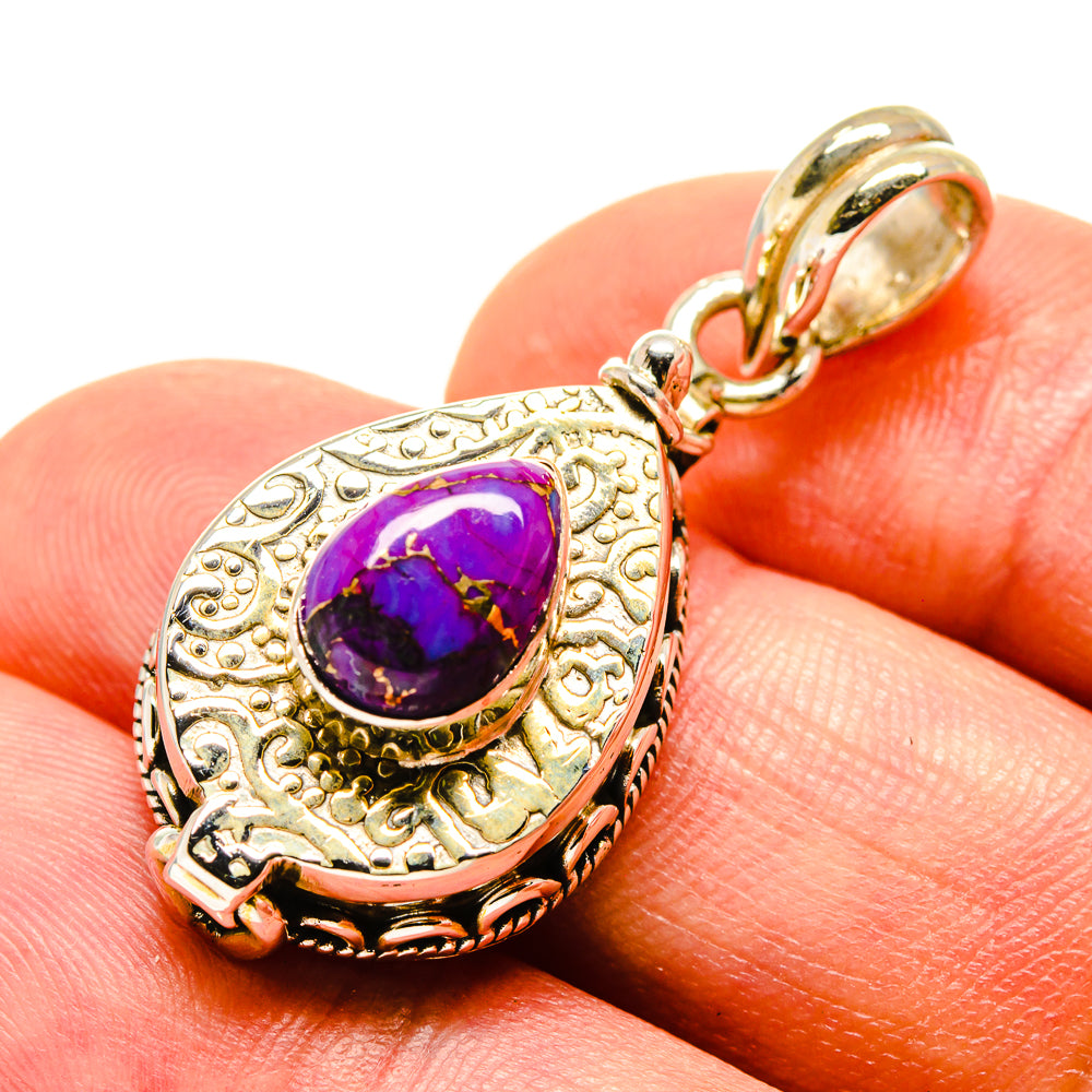 Purple Copper Composite Turquoise Pendants handcrafted by Anasilvercos - PD758213