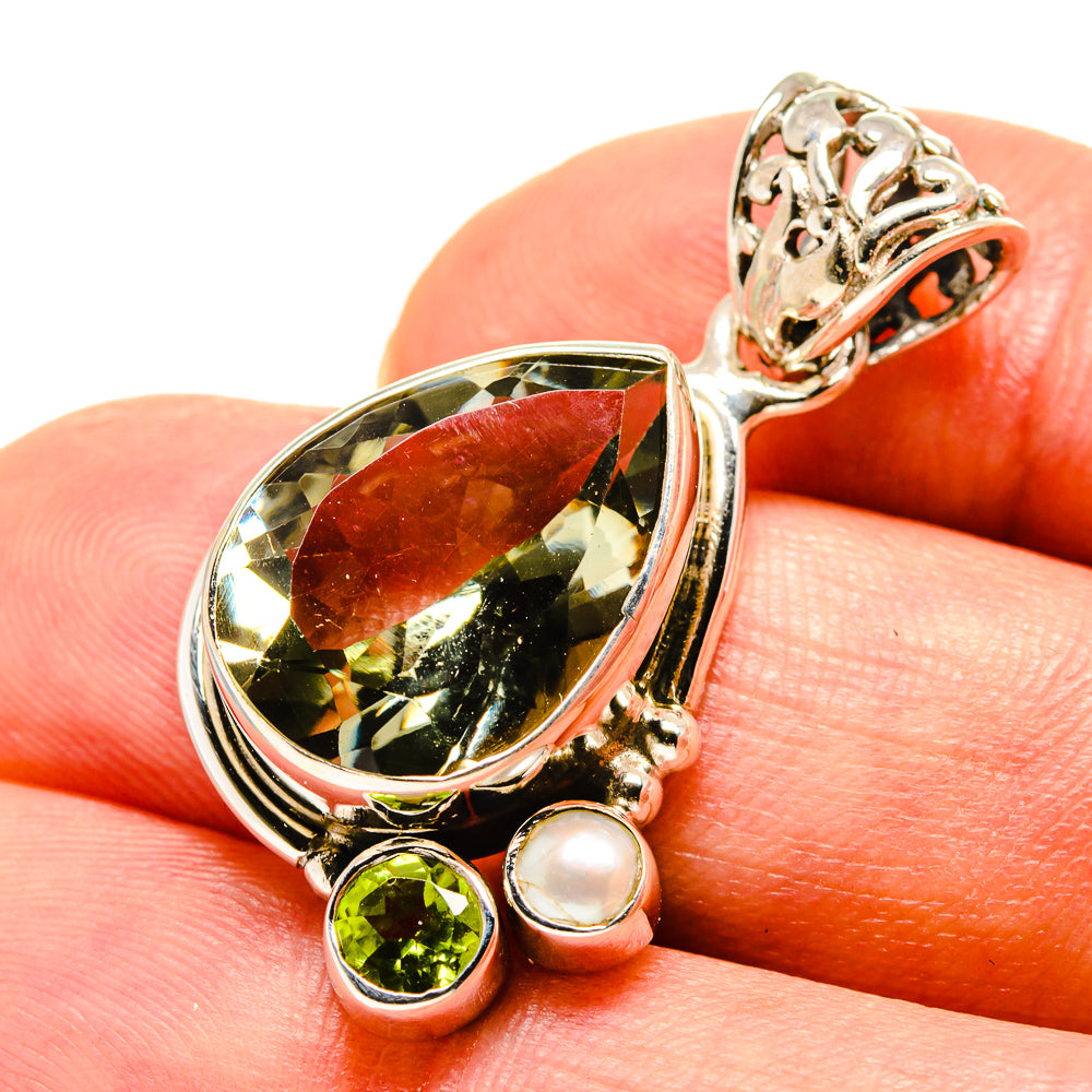 Green Amethyst Pendants handcrafted by Anasilvercos - PD758217