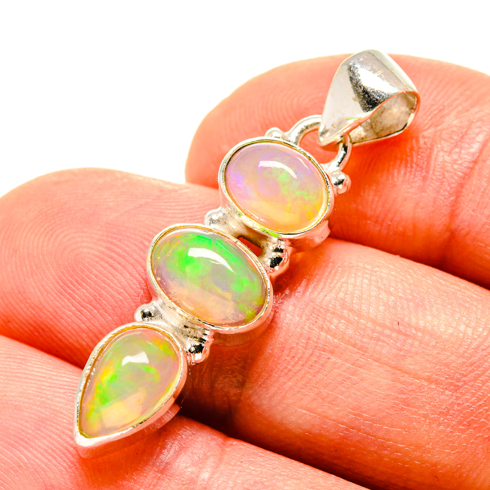 Ethiopian Opal Pendants handcrafted by Anasilvercos - PD758223