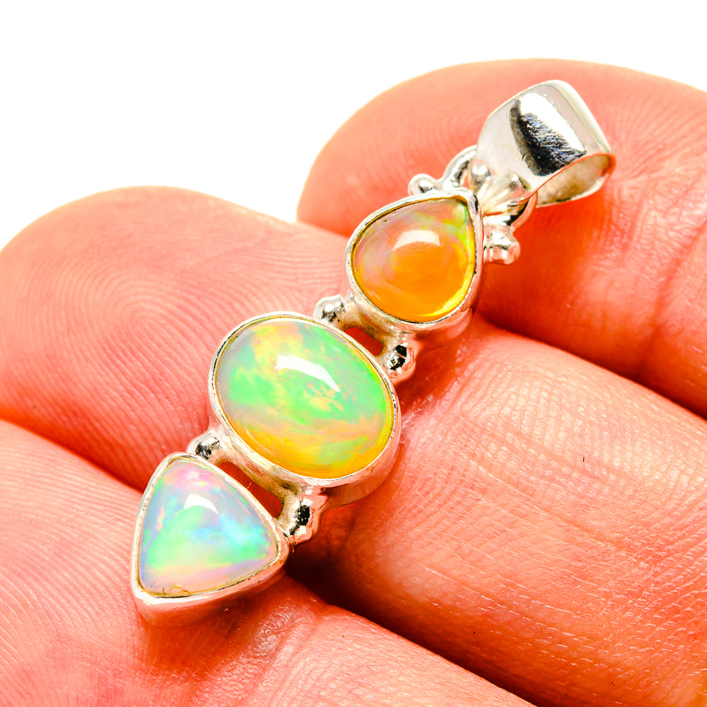 Ethiopian Opal Pendants handcrafted by Anasilvercos - PD758224