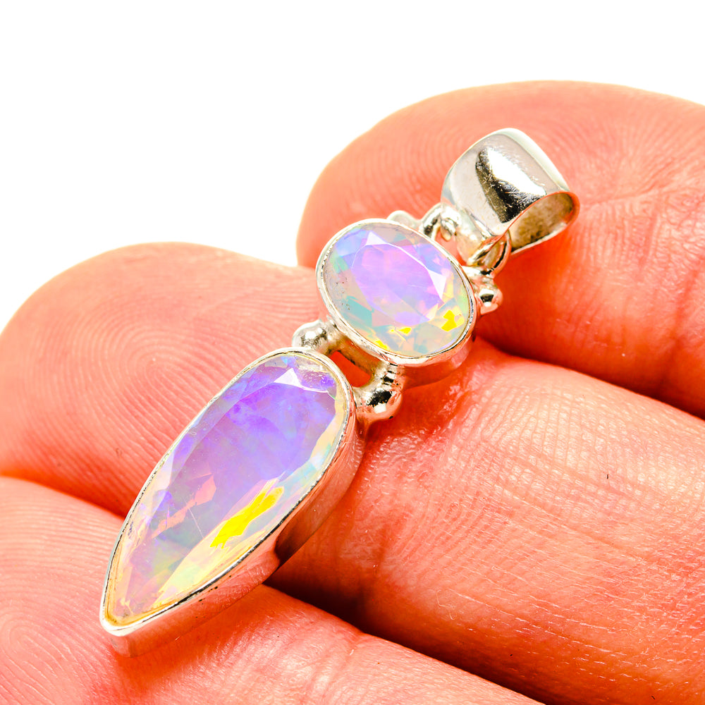 Ethiopian Opal Pendants handcrafted by Anasilvercos - PD758227