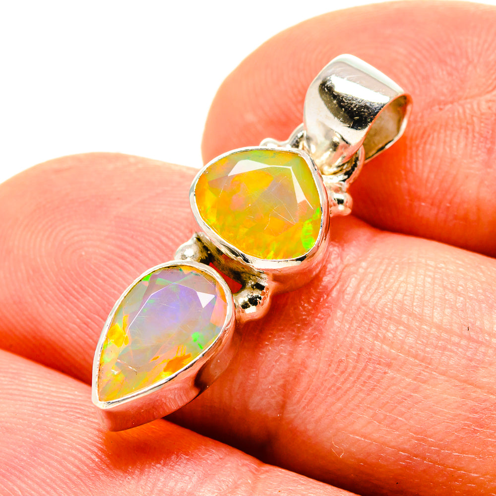 Ethiopian Opal Pendants handcrafted by Anasilvercos - PD758228