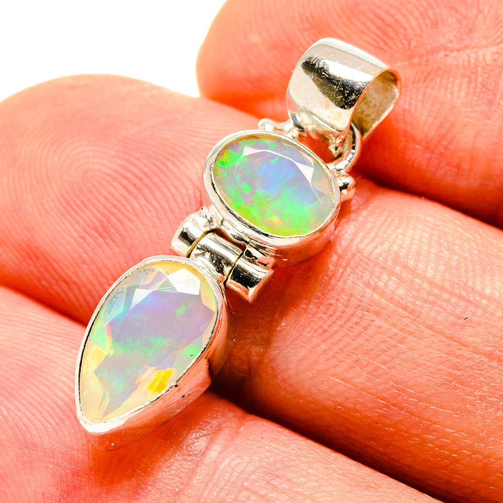 Ethiopian Opal Pendants handcrafted by Anasilvercos - PD758229