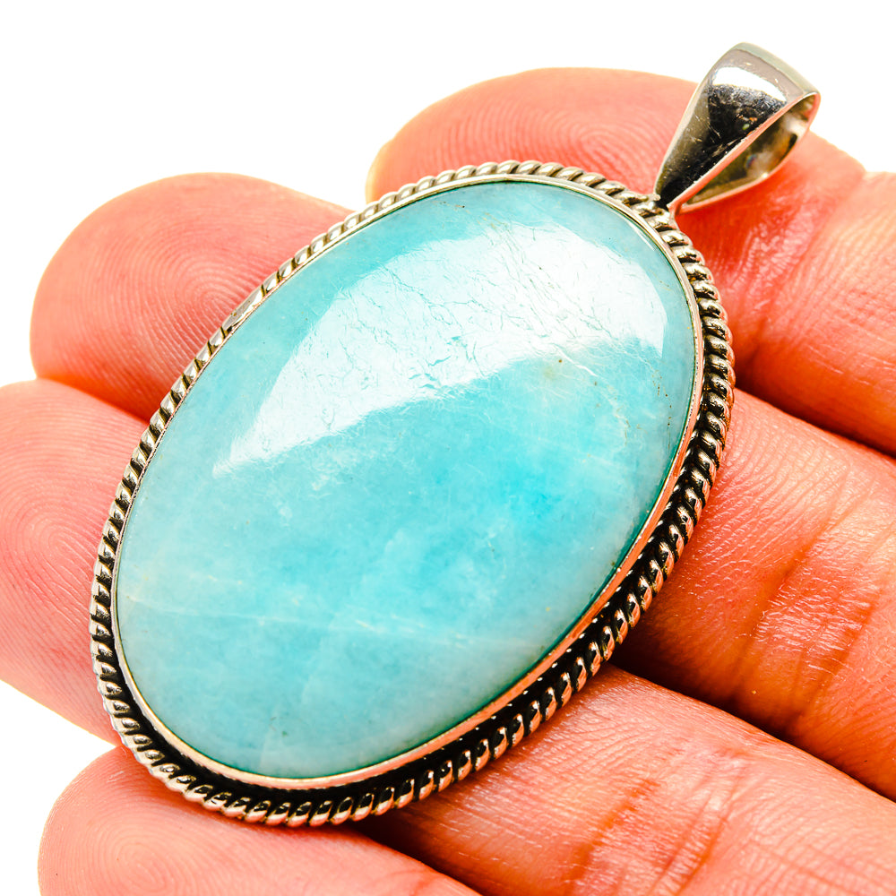 Peruvian Amazonite Pendants handcrafted by Anasilvercos - PD758236