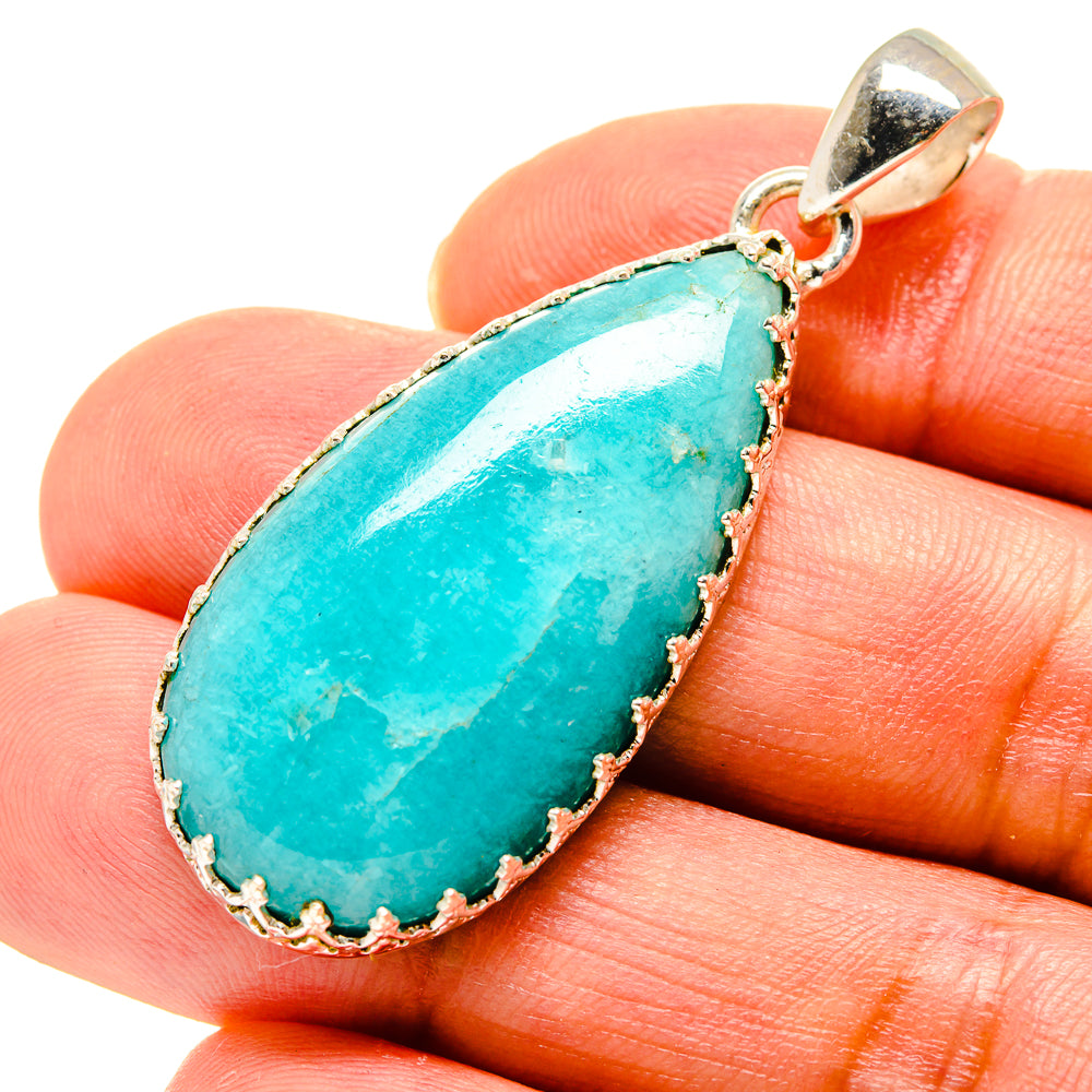 Peruvian Amazonite Pendants handcrafted by Anasilvercos - PD758238