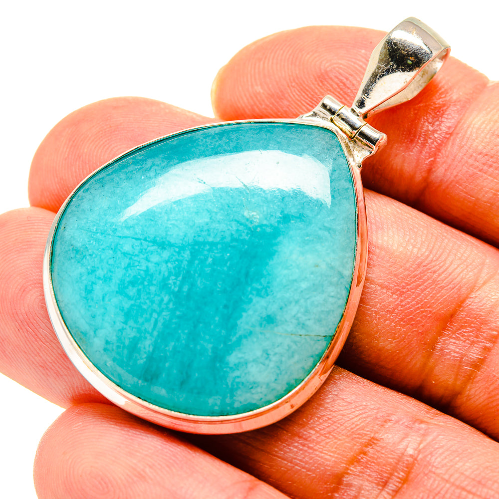 Peruvian Amazonite Pendants handcrafted by Anasilvercos - PD758239