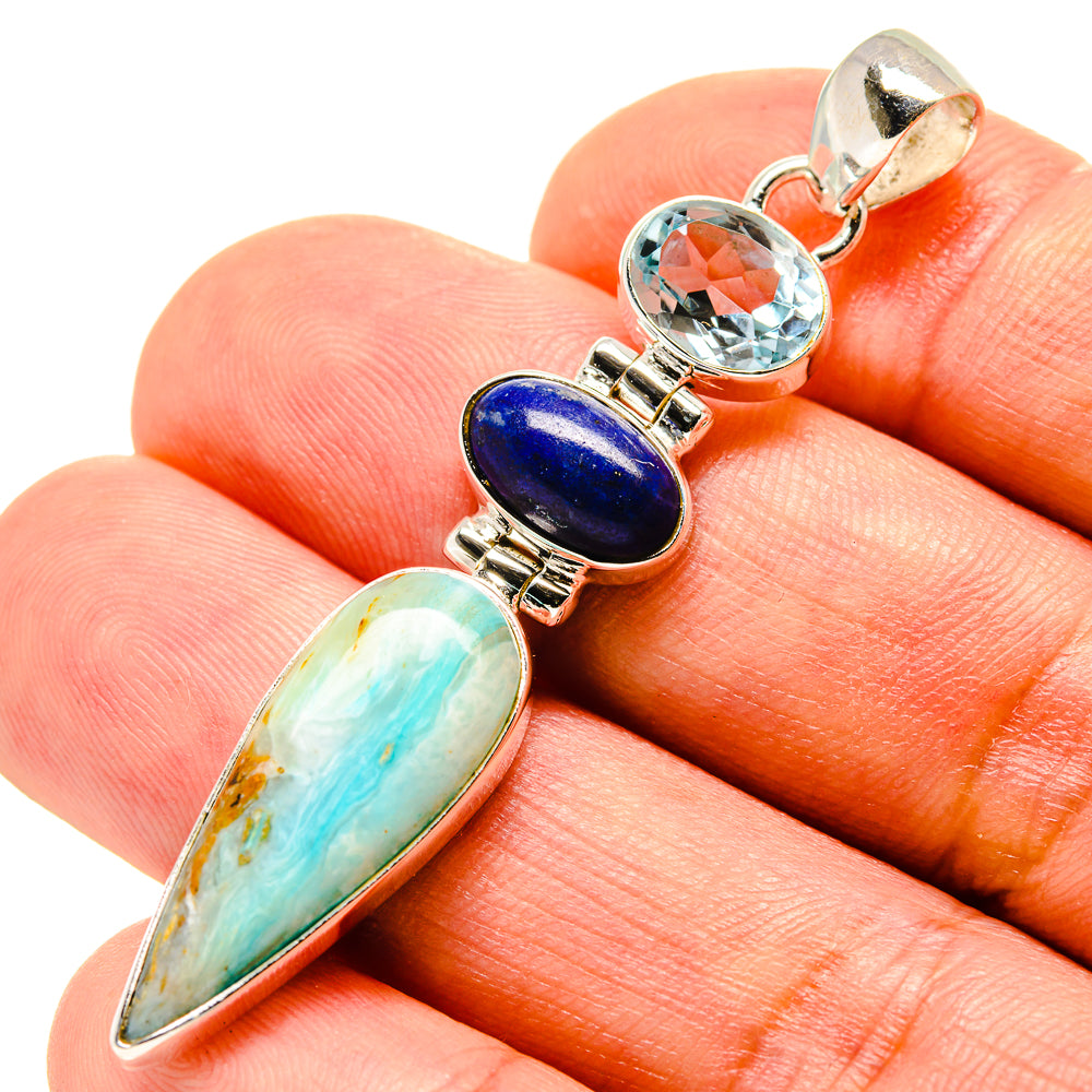 Peruvian Opal Pendants handcrafted by Anasilvercos - PD758242