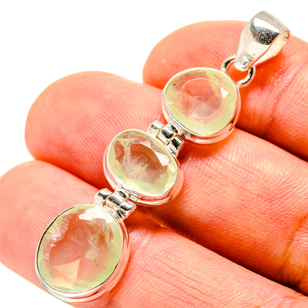 Prehnite Pendants handcrafted by Anasilvercos - PD758247