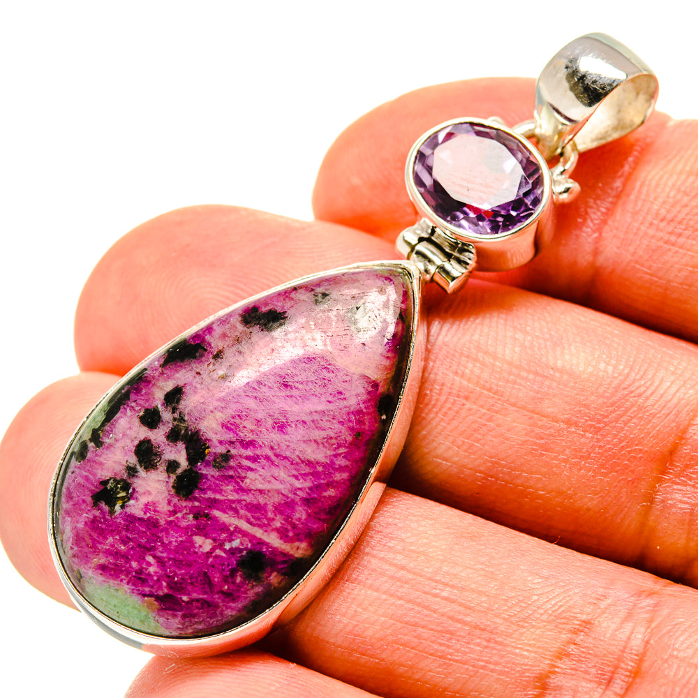 Ruby Zoisite Pendants handcrafted by Anasilvercos - PD758252