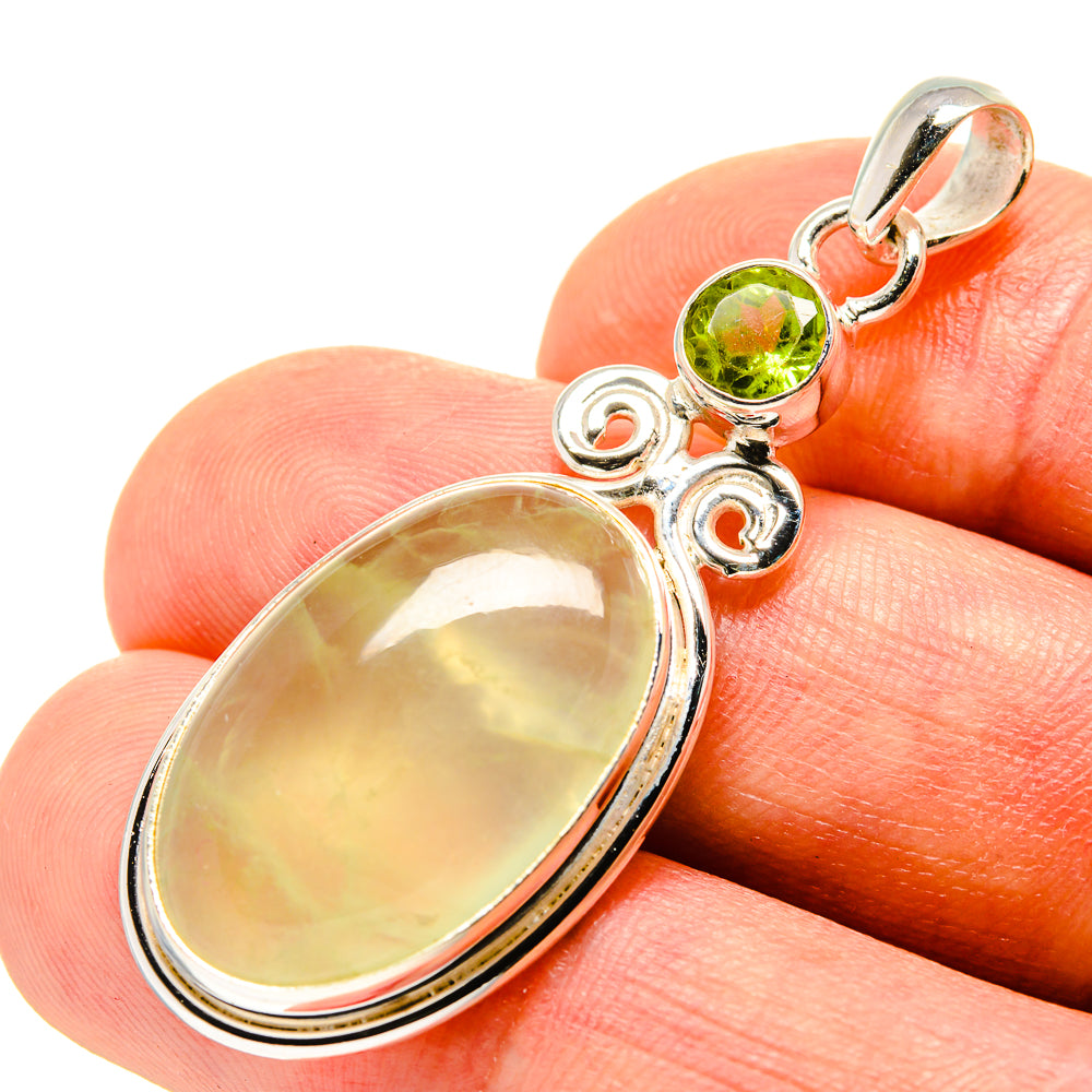 Prehnite Pendants handcrafted by Anasilvercos - PD758261