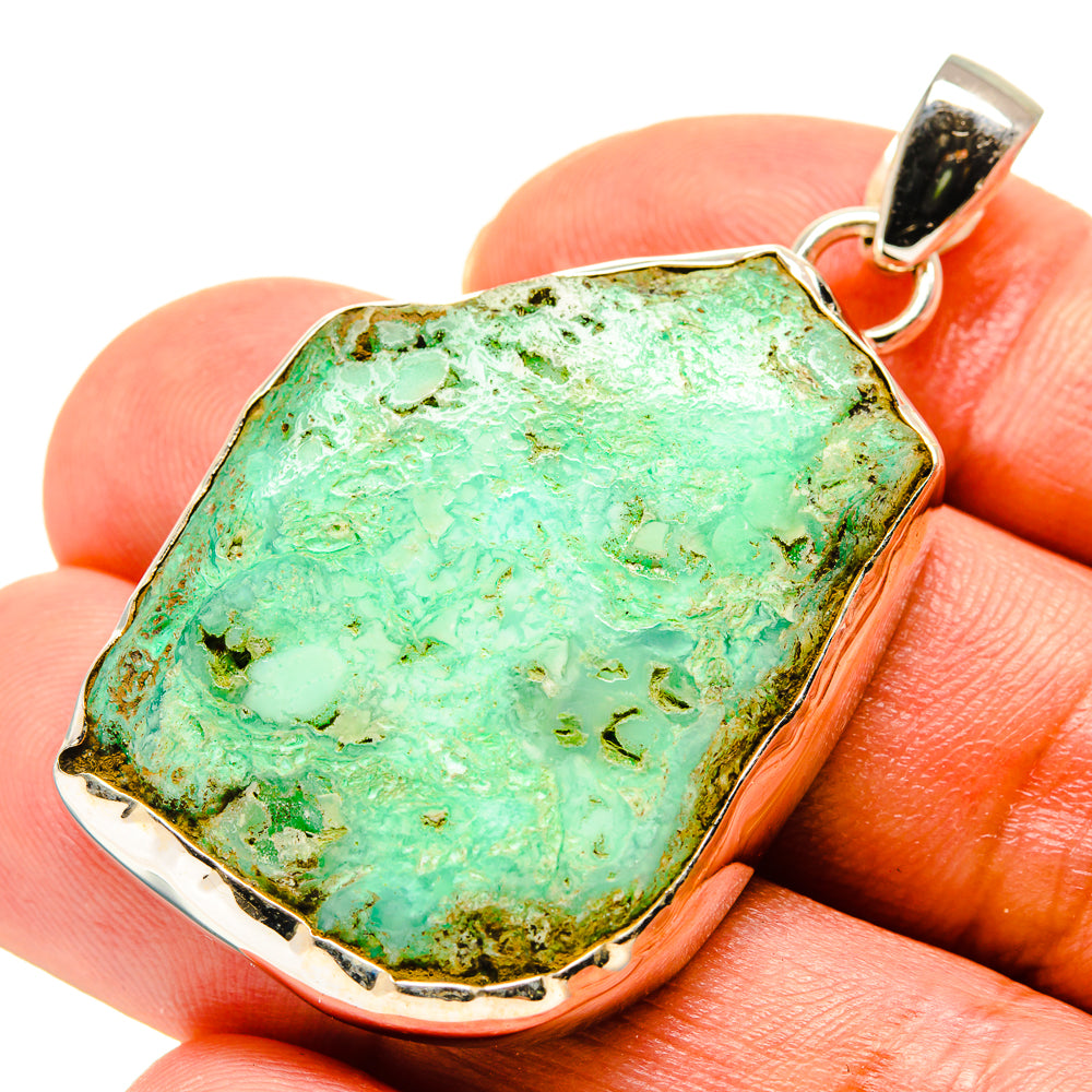 Peruvian Amazonite Pendants handcrafted by Anasilvercos - PD758263