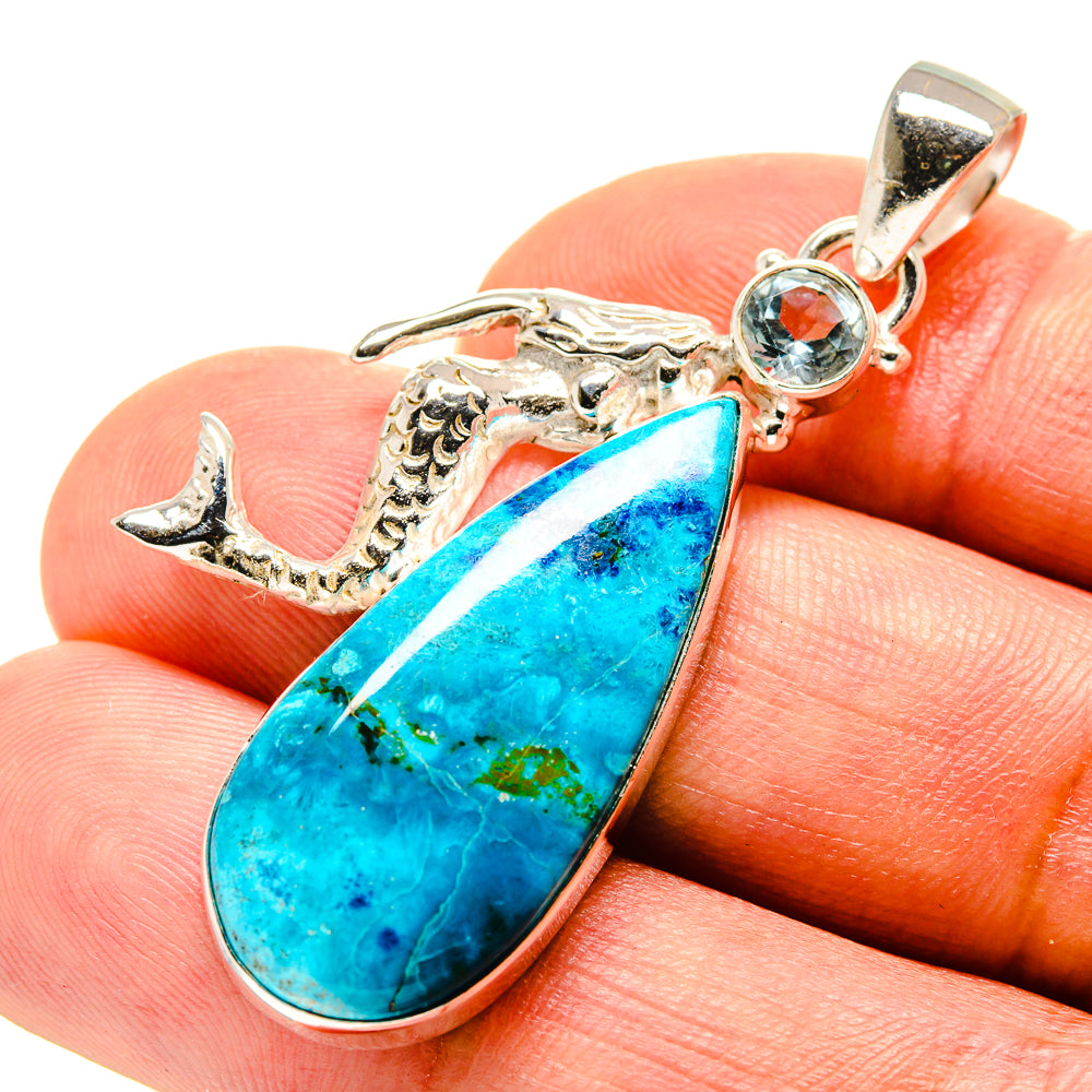 Chrysocolla Pendants handcrafted by Anasilvercos - PD758266