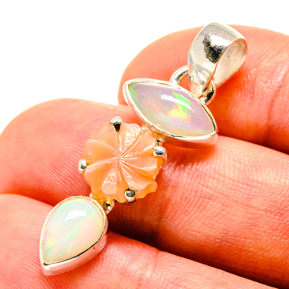 Ethiopian Opal Pendants handcrafted by Anasilvercos - PD758269