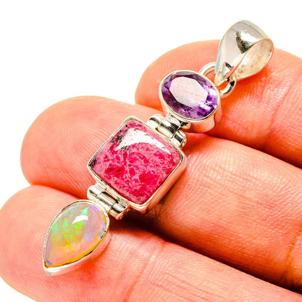 Rhodonite Pendants handcrafted by Anasilvercos - PD758274