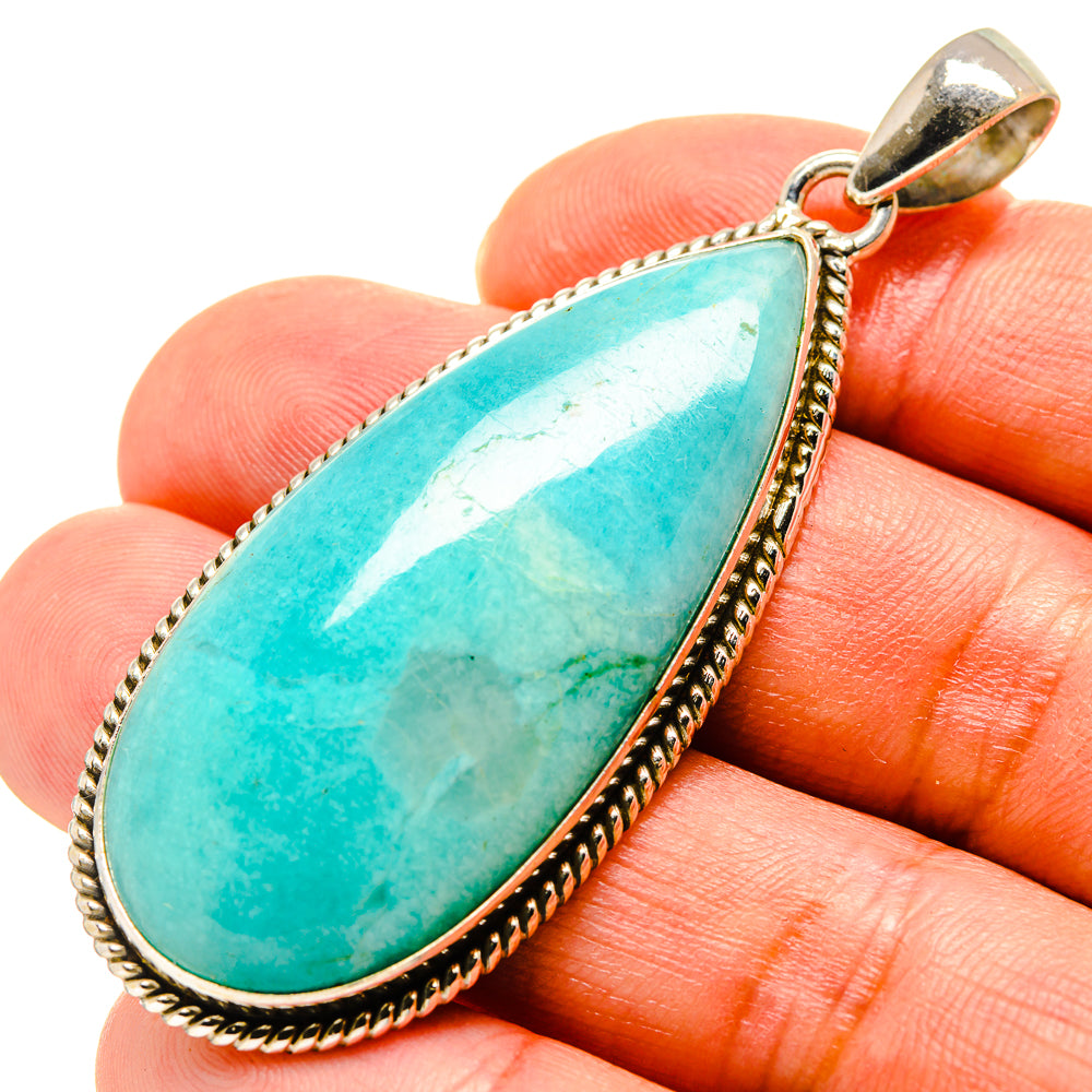 Peruvian Amazonite Pendants handcrafted by Anasilvercos - PD758290
