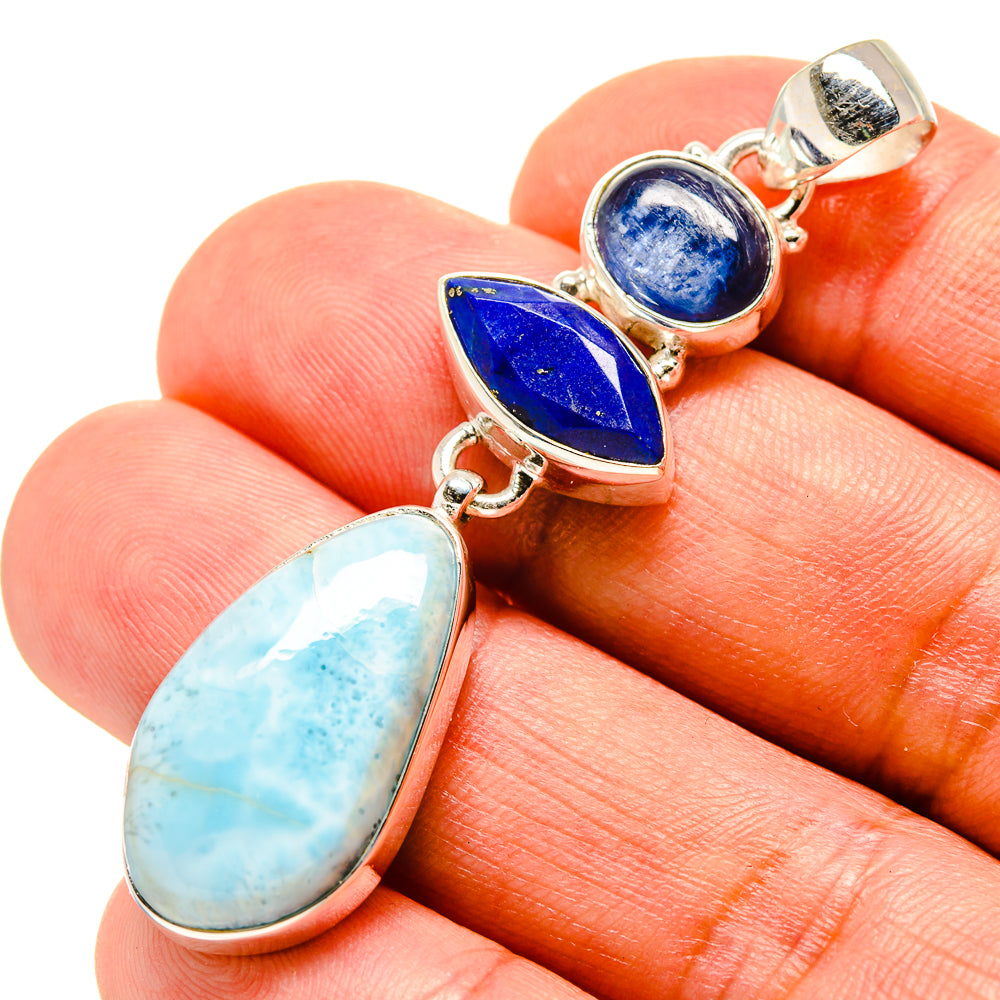 Larimar Pendants handcrafted by Anasilvercos - PD758293