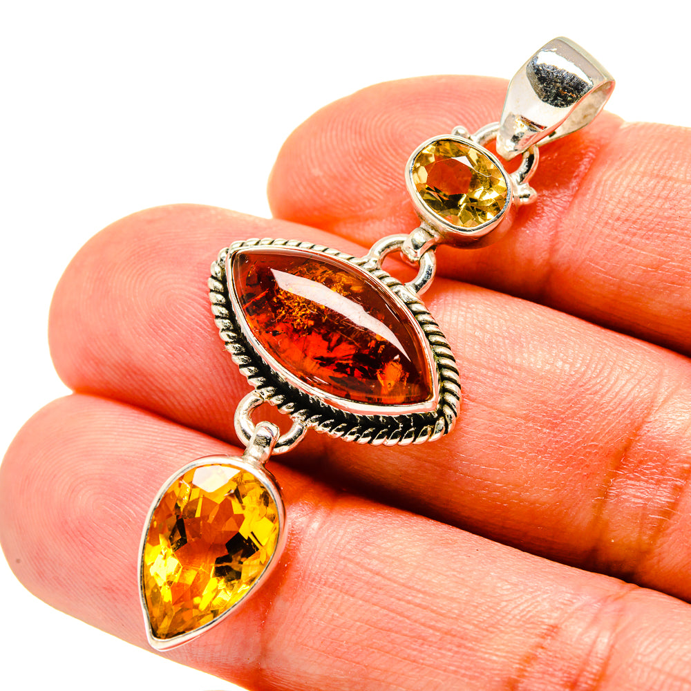 Baltic Amber Pendants handcrafted by Anasilvercos - PD758303