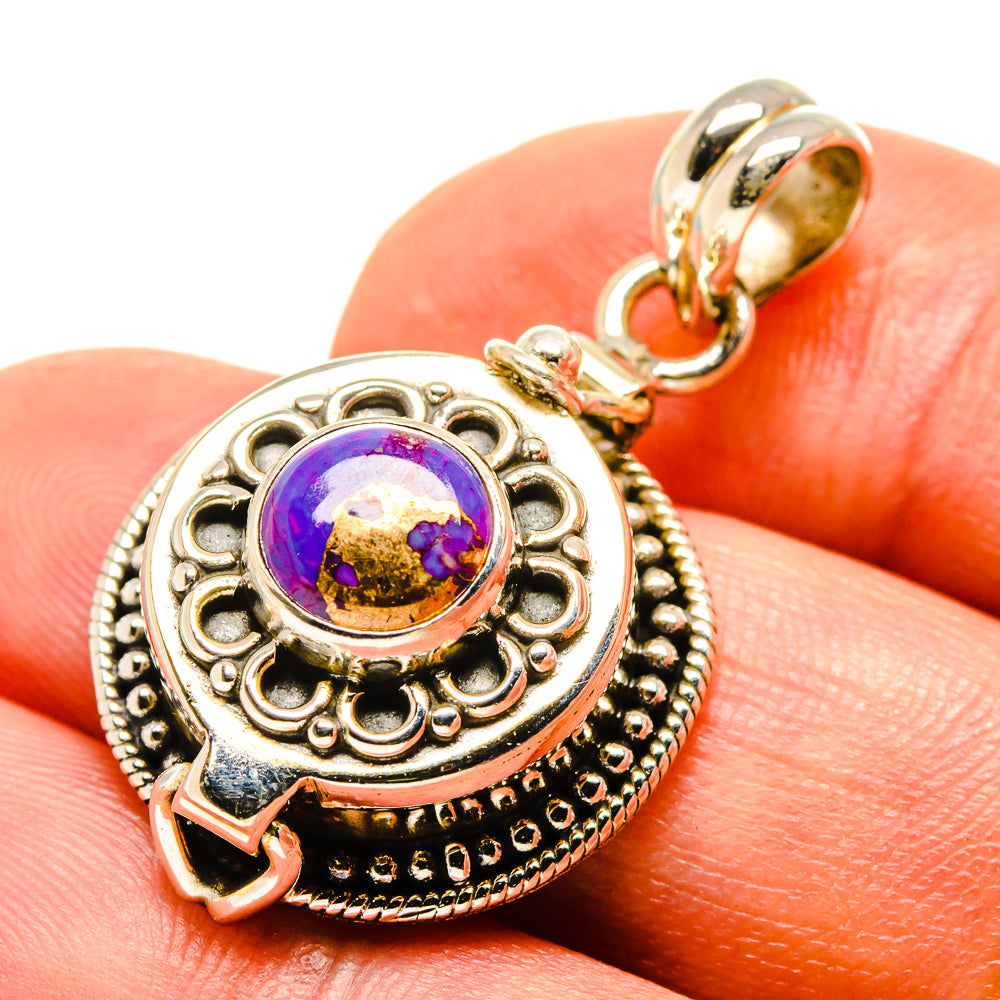 Purple Copper Composite Turquoise Pendants handcrafted by Anasilvercos - PD758310