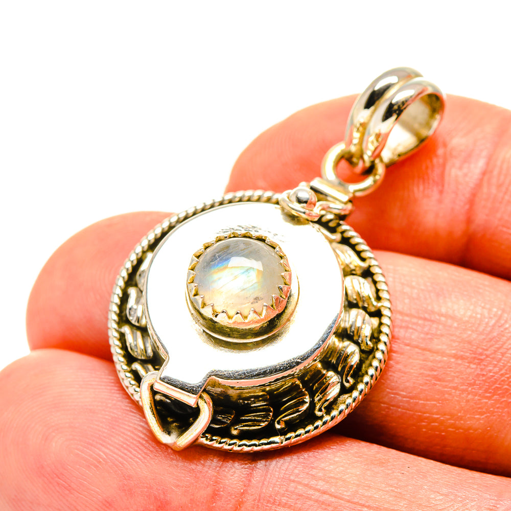 Rainbow Moonstone Pendants handcrafted by Anasilvercos - PD758313