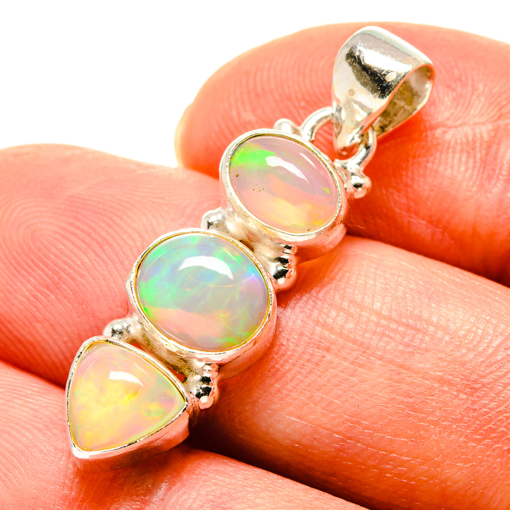 Ethiopian Opal Pendants handcrafted by Anasilvercos - PD758322