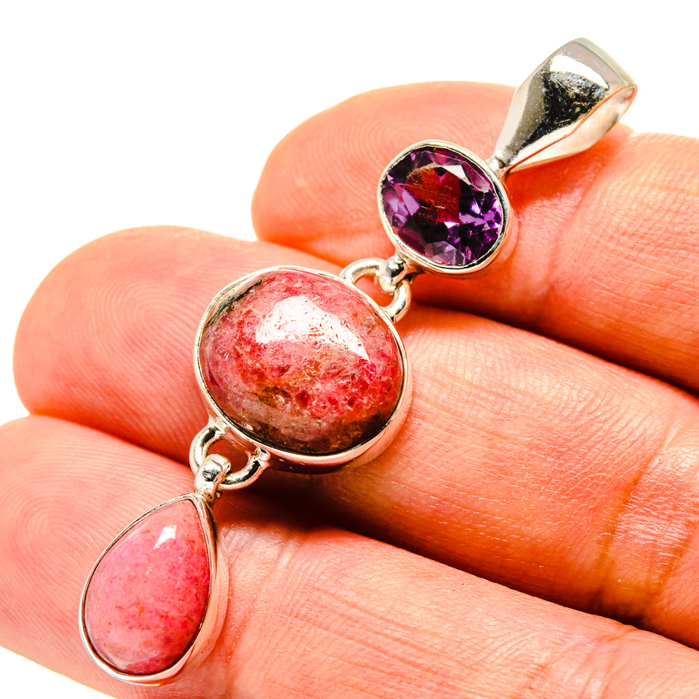 Rhodonite Pendants handcrafted by Anasilvercos - PD758324