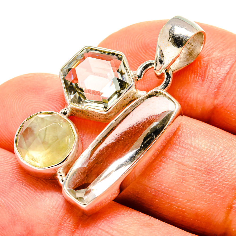 Green Amethyst Pendants handcrafted by Anasilvercos - PD758326